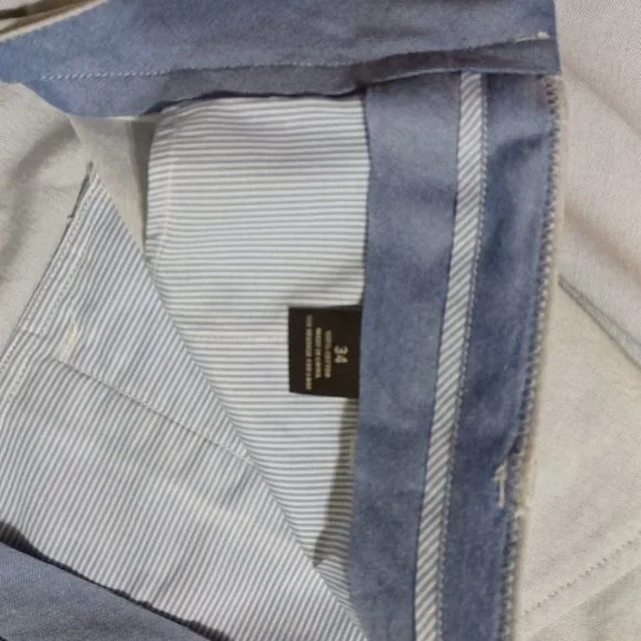 Men's Blue Oxford Shorts - Picture 2 of 8